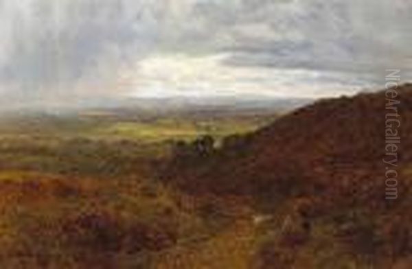 A Surrey Common Oil Painting by George Vicat Cole