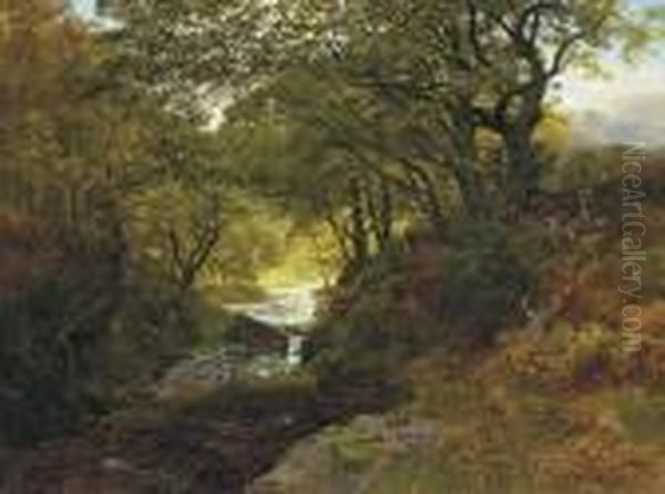 The Brook Oil Painting by George Vicat Cole