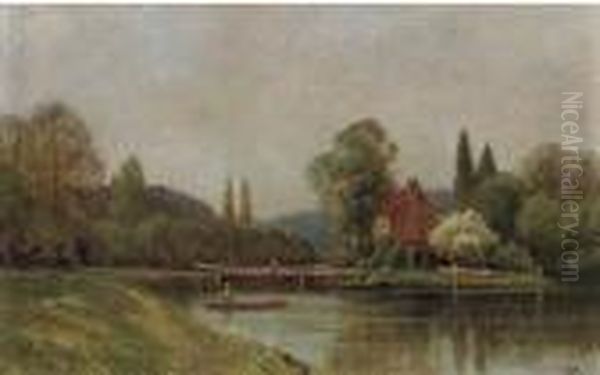 The River Arun Oil Painting by George Vicat Cole