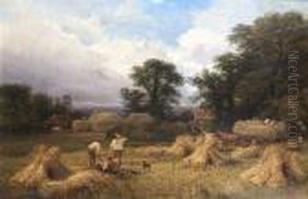 Harvest Time Oil Painting by George Vicat Cole