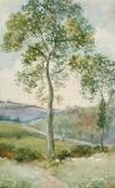 Study Of A Tree Oil Painting by George Vicat Cole