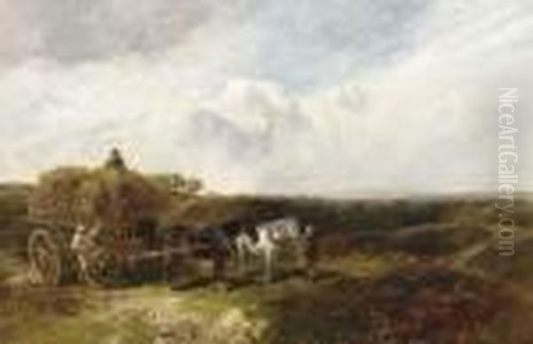 Haymaking Oil Painting by George Vicat Cole