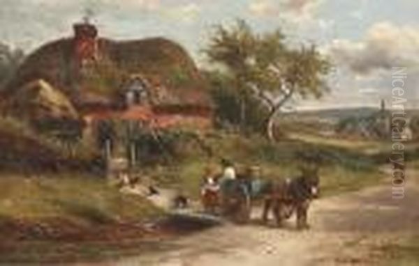 Returning From Market Oil Painting by George Vicat Cole