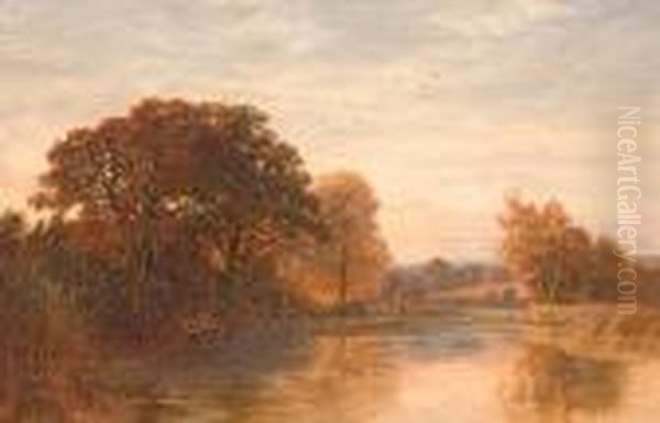 On The Arun Near Arundel Oil Painting by George Vicat Cole