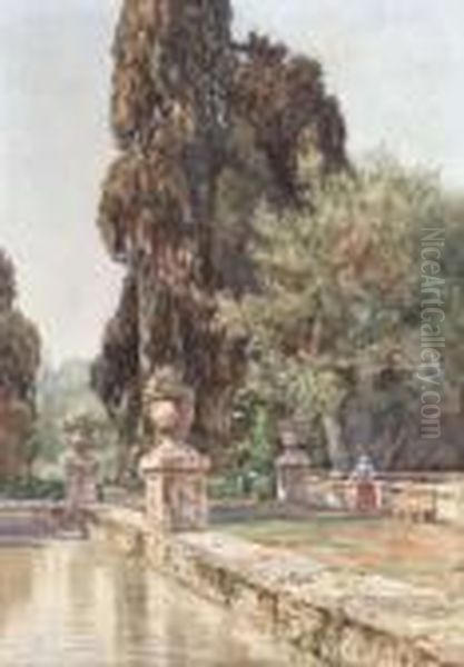 Villa D'este Oil Painting by Enrico Coleman