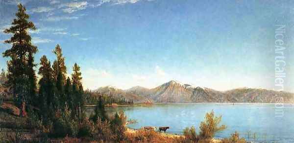 Lake Tahoe Oil Painting by John Ross Key