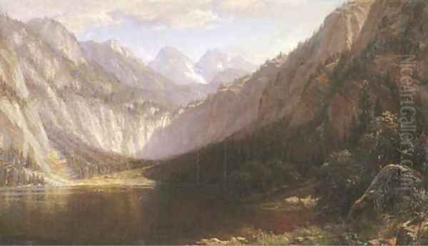 Sierra Falls Oil Painting by John Ross Key