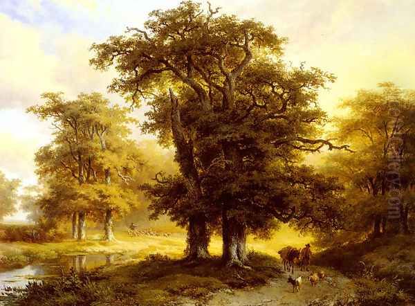 The Country Road Oil Painting by Marianus Adrianus Koekkoek