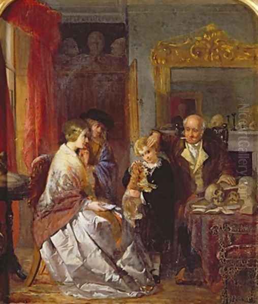 The Phrenologist Oil Painting by William Henry Knight