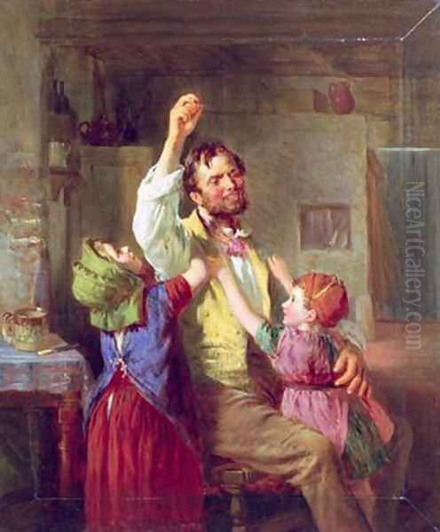 The Struggle for the Apple Oil Painting by William Henry Knight