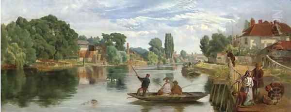 On the Thames, Staines Oil Painting by William Henry Knight