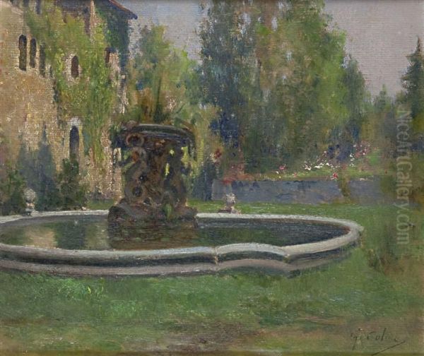 Fontana Del Valentino Oil Painting by Giovanni Colmo