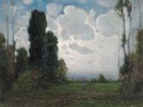 Paesaggio Con Figure Oil Painting by Giovanni Colmo