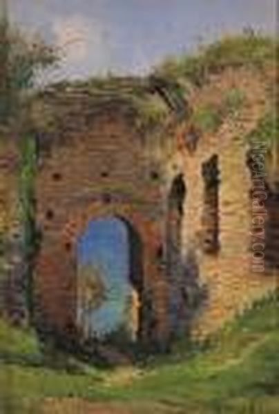 Paesaggio Con Rovine Oil Painting by Giovanni Colmo