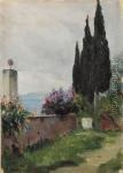 Scorcio Del Lago Oil Painting by Giovanni Colmo