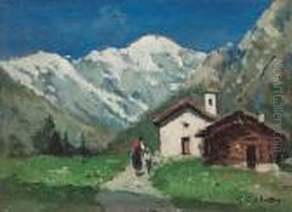 Paesaggio Di Montagna Oil Painting by Giovanni Colmo