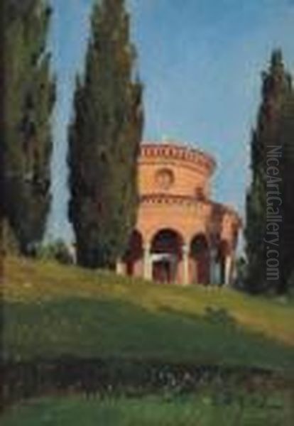 Tempietto Nel Paesaggio Oil Painting by Giovanni Colmo