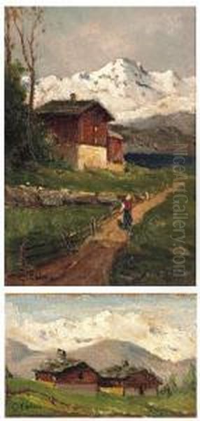 Paesaggio In Montagna Oil Painting by Giovanni Colmo