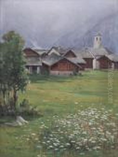 Paesaggio Montano Oil Painting by Giovanni Colmo