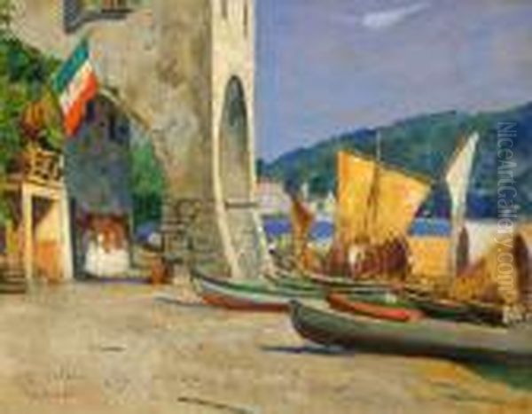 Angolo Di Lago Oil Painting by Giovanni Colmo