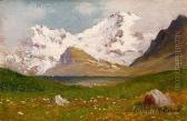 Monti Innevati Oil Painting by Giovanni Colmo