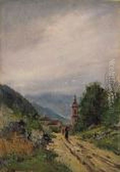 Verso Il Paese Oil Painting by Giovanni Colmo