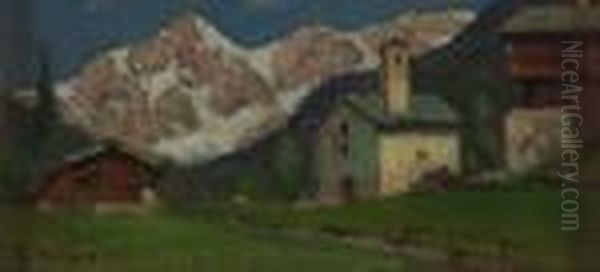 Chiesetta Di Montagna Oil Painting by Giovanni Colmo