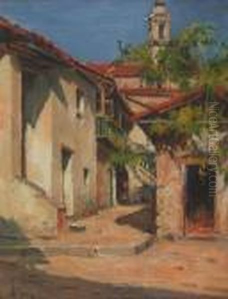 Cortile Di Cascina Oil Painting by Giovanni Colmo