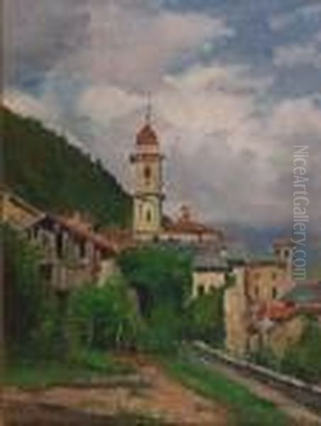 Veduta Di Garessio Oil Painting by Giovanni Colmo