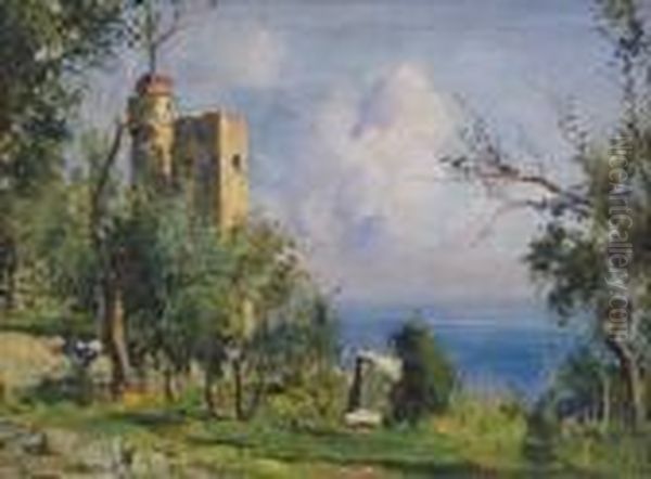 Paesaggio Estivo Oil Painting by Giovanni Colmo