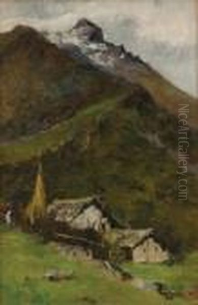 Baita Di Montagna Oil Painting by Giovanni Colmo