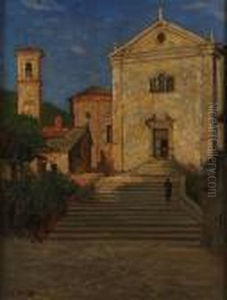 La Chiesa Di Garessio Oil Painting by Giovanni Colmo