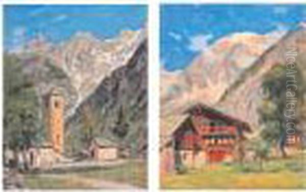 Paesaggi Montani - Presso Garessio Oil Painting by Giovanni Colmo