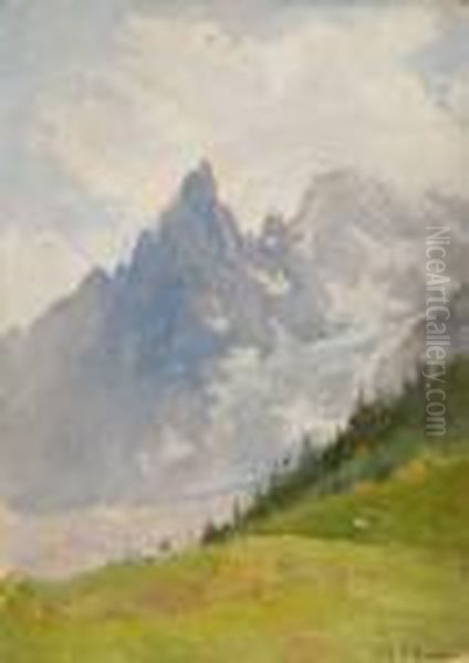 Courmayeur, Cime Grigie Oil Painting by Giovanni Colmo