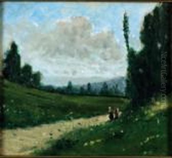 Paesaggio Con Figure Oil Painting by Giovanni Colmo