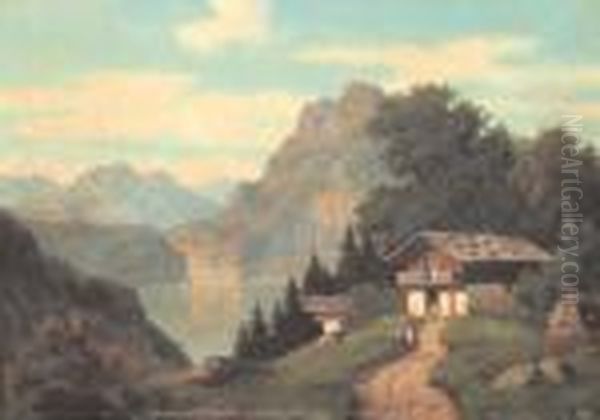 Baite Sul Lago Oil Painting by Giovanni Colmo