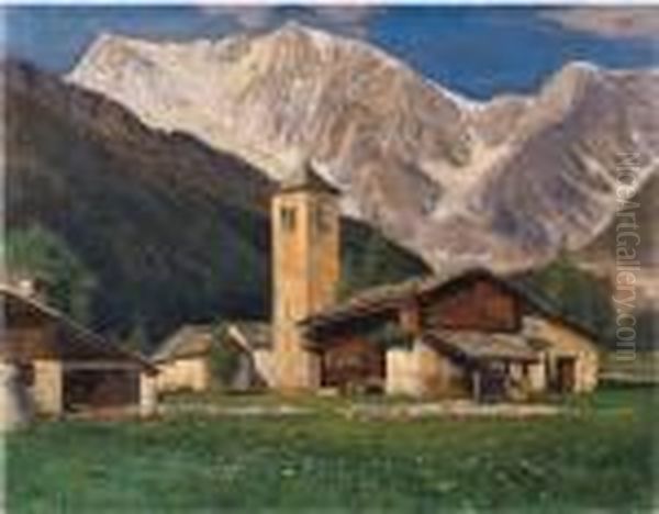 Chiesetta Tra I Monti Oil Painting by Giovanni Colmo