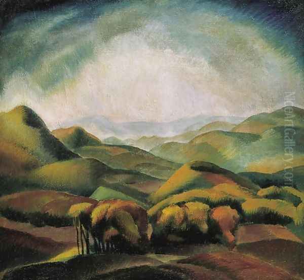 Landscape c. 1923 Oil Painting by Erzsebet Korb