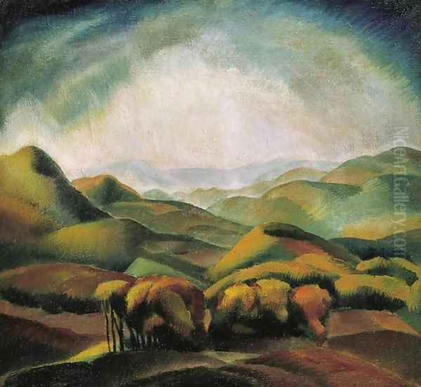 Landscape 1923 Oil Painting by Erzsebet Korb