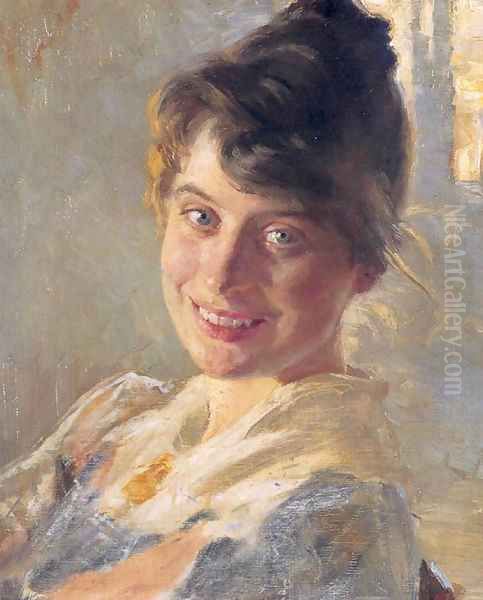 Marie Kroyer Portrait Oil Painting by Peder Severin Kroyer