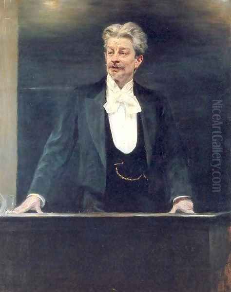 George Brandes Oil Painting by Peder Severin Kroyer