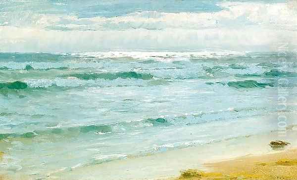 Mar en Skagen Oil Painting by Peder Severin Kroyer