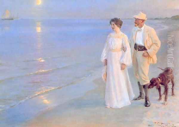 Tarde de verano en Skagen Oil Painting by Peder Severin Kroyer