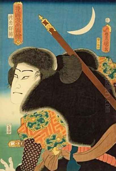 Kabuki Actor Oil Painting by Utagawa Kunisada