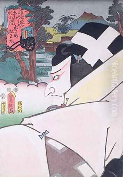 Matsumoto Koshiro V in the role of Matsuomaru Oil Painting by Utagawa Kunisada