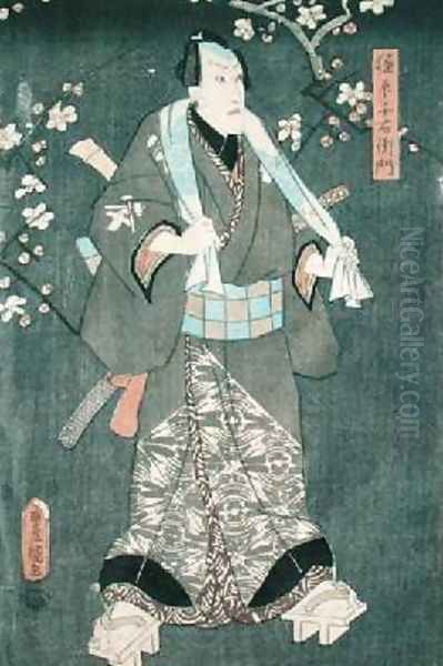 Detail of Character Four from Five Characters from a Play by Toyokuni Oil Painting by Utagawa Kunisada