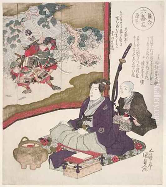 Rokuban hidara Gempei Oil Painting by Utagawa Kunisada