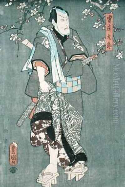 Detail of Character Three from Five Characters from a Play by Toyokuni Oil Painting by Utagawa Kunisada