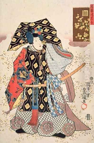 Autumn Maple from the series Flowers for the Five Festivals Oil Painting by Utagawa Kunisada