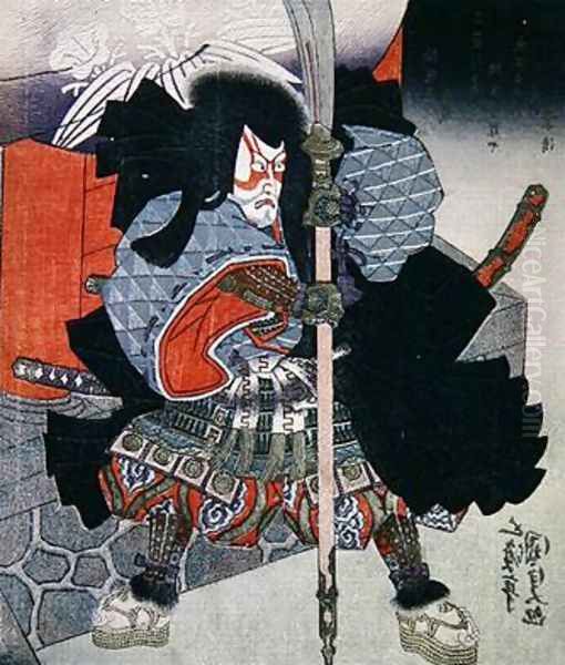 Ichkawa Danjuro VII as Kagekiyo in Kagekiyo Oil Painting by Utagawa Kunisada